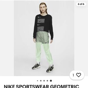 Nike track pants with shorts Black and cucumber Green